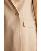 Florine B Uni crèmekleurige jas