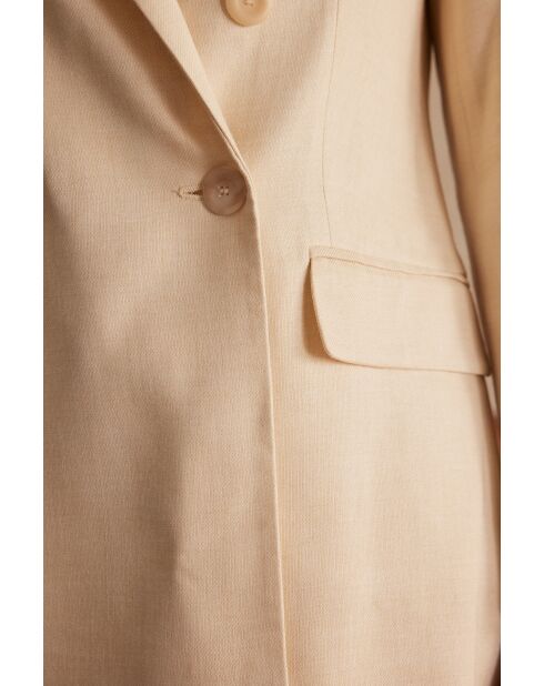 Florine B Uni crèmekleurige jas