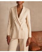 Florine B Uni crèmekleurige jas