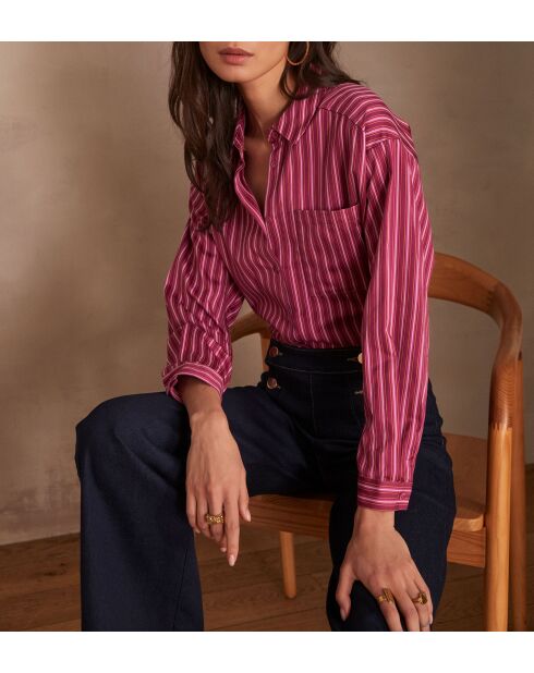 Blusa a rayas de grosella espinosa Passy CH