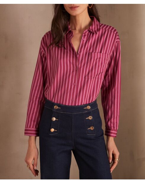 Blusa a rayas de grosella espinosa Passy CH