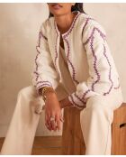 Geborduurde crèmekleurige jas Polly B