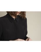 Maelle CH schwarzes Seidenhemd