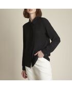 Maelle CH schwarzes Seidenhemd