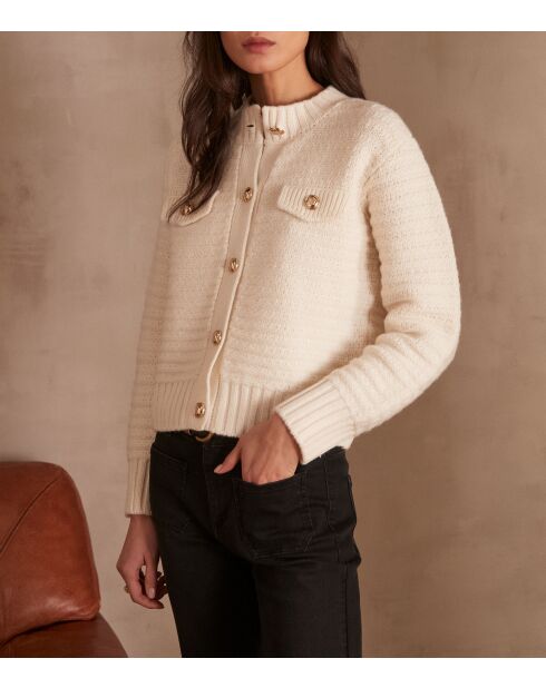 Crèmekleurige jas Salma