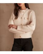 Crèmekleurige jas Salma