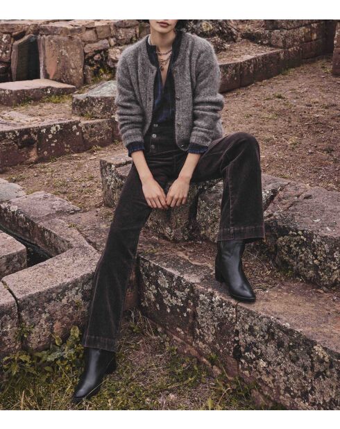 Oxan P broek van chocoladefluweel