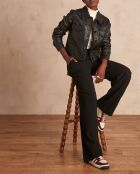 Leana Bis P Crepe zwarte broek