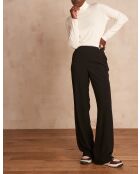 Leana Bis P Crepe zwarte broek