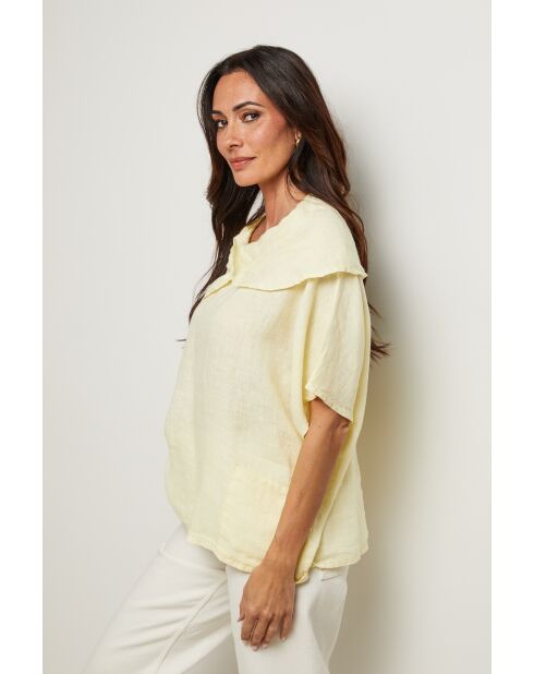 Gelbes Top aus Séréna aus 100% Leinen