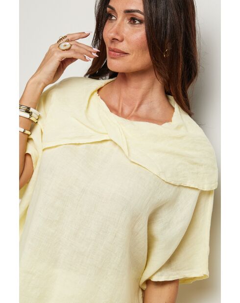 Gelbes Top aus Séréna aus 100% Leinen