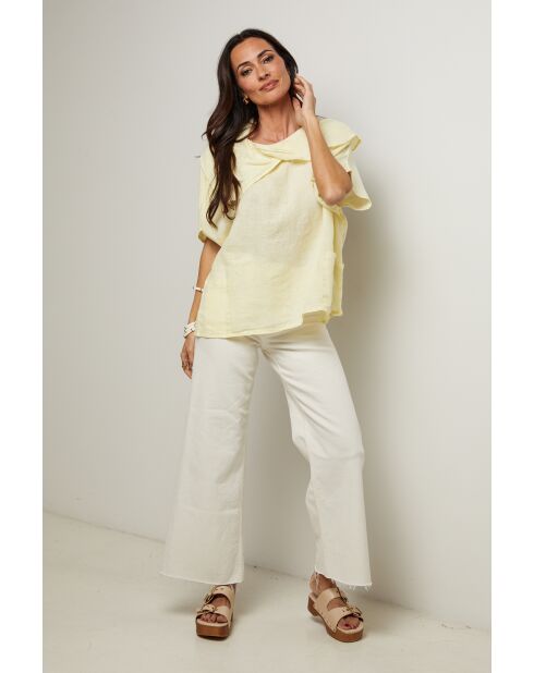 Gelbes Top aus Séréna aus 100% Leinen