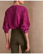 Bali Bl Hellfuchsiafarbene Stickbluse