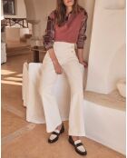 Oxan broek Overdyed cream