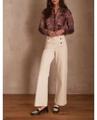 Oxan broek Overdyed cream