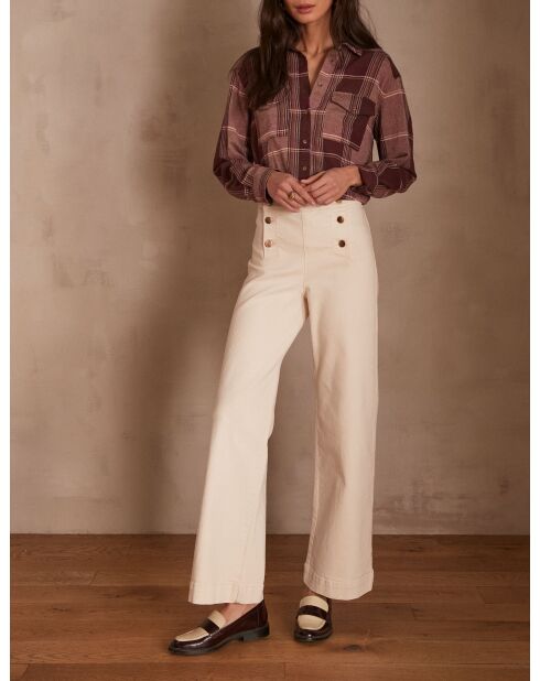 Oxan broek Overdyed cream