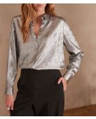 Colette Ch Folienhemd in Silber