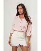 Chemise Énora 100% Lin rose