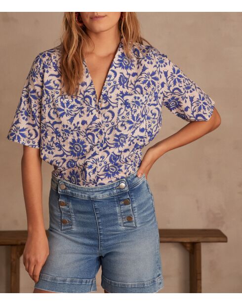 Camilla Ch Imp königsblaues Hemd