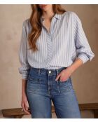 Poppy Ch hemelsblauw gestreept hemd