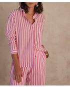 Blusa Marilou Ch de rayas fucsia oscuro