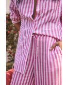 Blusa Marilou Ch de rayas fucsia oscuro