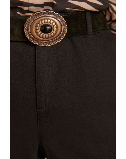 Leana P zwarte overgeverfde broek