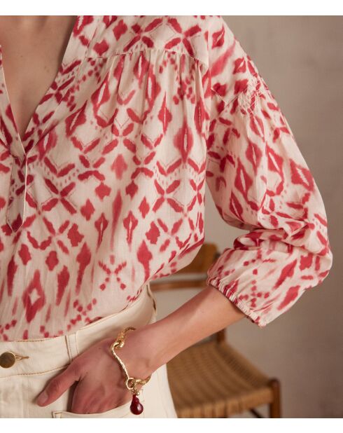 Blusa con estampado coral de Sally Bl