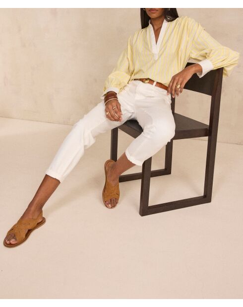 Nalla P Weiße überfärbte Hose