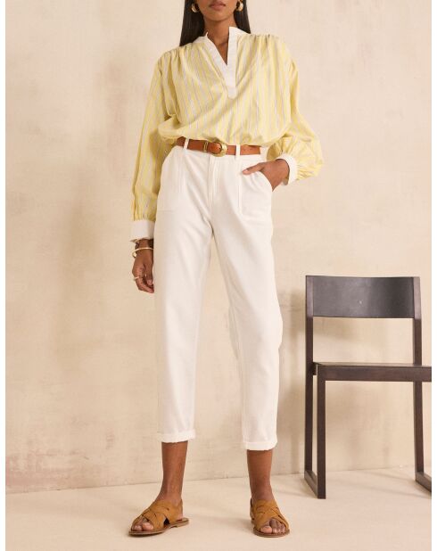 Nalla P Weiße überfärbte Hose