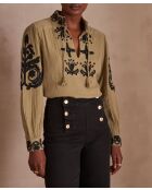 Blouse Paola Bl Broderie feuille