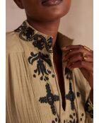 Blouse Paola Bl Broderie feuille