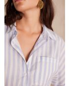 Blusa Sunset Ch de rayas azul cielo