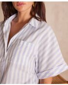 Blusa Sunset Ch de rayas azul cielo