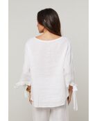 Top Daphné 100% Lin blanc