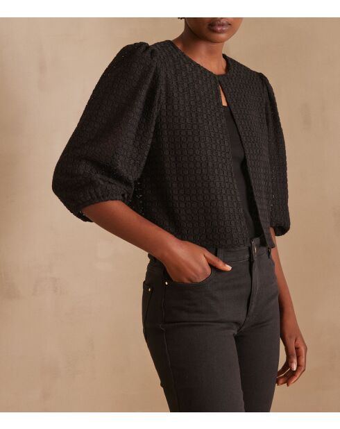 Paco Bl schwarze Stickbluse