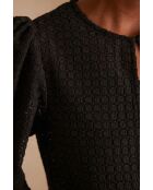 Paco Bl schwarze Stickbluse