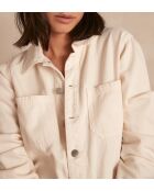 Philae crèmekleurige overgeverfde broek