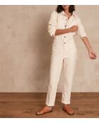 Philae crèmekleurige overgeverfde broek