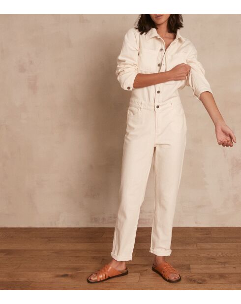 Philae crèmekleurige overgeverfde broek