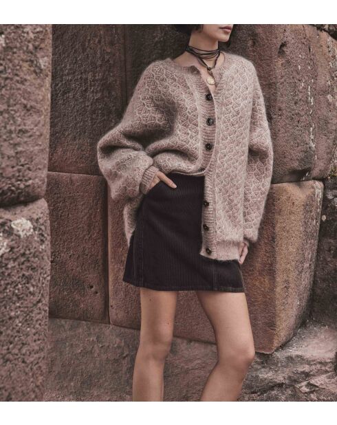 Billie J dunkelbrauner Samtrock