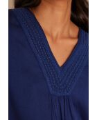 Taylor Bl Blaue Bluse mit Stickerei