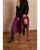 Fatel J plissierte Krawatte und dunkelfuchsiafarbener Rock