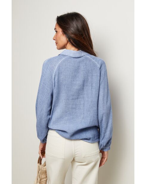 Top Yolina 100% Coton indigo