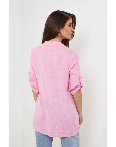 Top Maëlle 100% Lin fushia