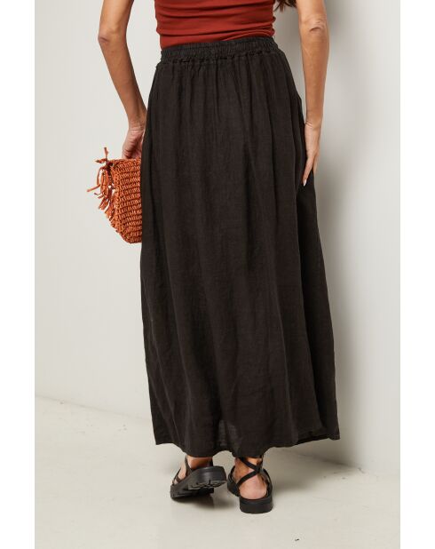 Jupe Tessy 100% Lin noire