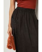 Jupe Tessy 100% Lin noire