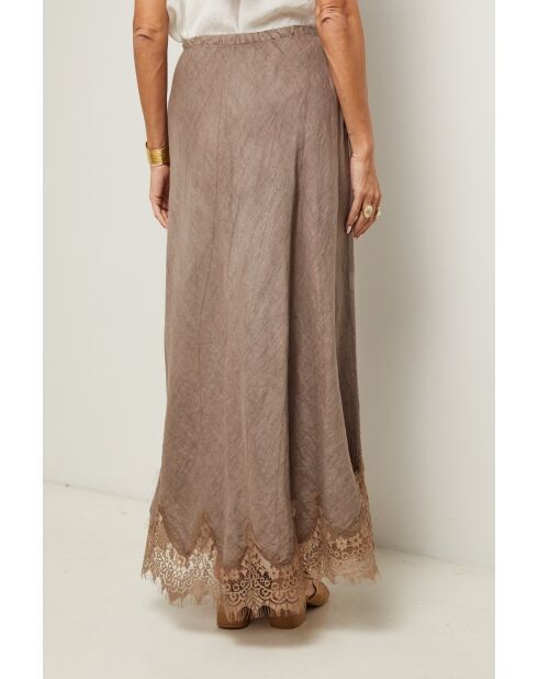 Jupe Mirella 100% Lin taupe