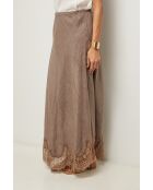 Jupe Mirella 100% Lin taupe