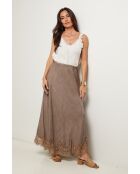Jupe Mirella 100% Lin taupe